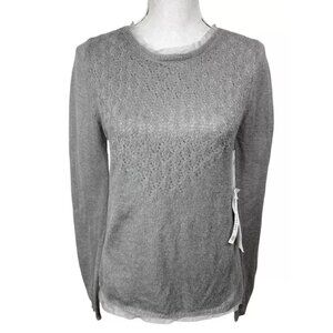 Maddie JS Lined Mohair Blend Sweater Gray‎ NWT